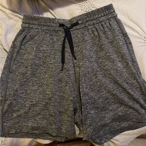 Lululemon Mens XS Gray Athletic Shorts with Black Drawstring
